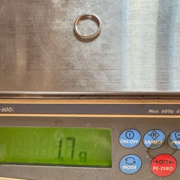 VTG Sterling Silver 925 Cubic Zirconia Pavé Set Band Statement Ring Size 6.5 - Picture 9 of 9